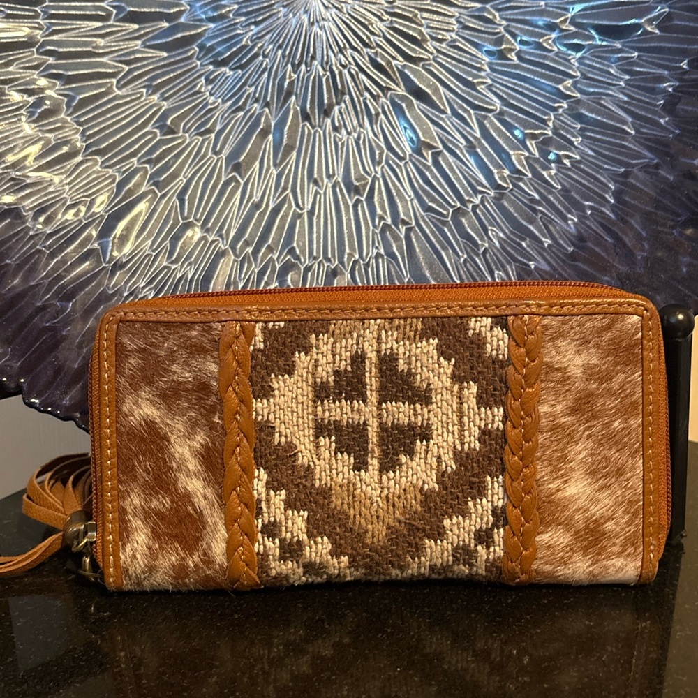 Myra Bag Brown Cowhide Wallet - Picture 2 of 3